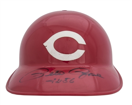 Circa 1988 Pete Rose Game Worn and Signed Cincinnati Reds Managers Batting Helmet (JT Sports & JSA)